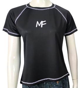 Camiseta de manga corta transpirable de secado rápido para mujer 75% poliéster y 35% LICRA de alta calidad al por mayor de proveedor BD - Product Image 1