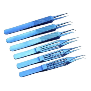 Pinzas de eje recto/curvo/en ángulo de aleación de titanio de alta microcirugía con plataformas pinzas para implantes de cabello | OldMed - Product Image 5