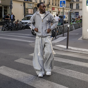 Survêtements imprimés personnalisés Baggy lourd polaire surdimensionné Survêtement de course pour hommes Sweat à capuche Pantalons de survêtement pour hommes Tenues de survêtement pour hommes - Product Image 5