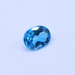 Qualité fine naturelle pour la topaze bleue suisse 3X5mm 12X16mm forme ovale chauffée pierre indienne qualité Quartz fournisseur de bijoux - Product Image 1
