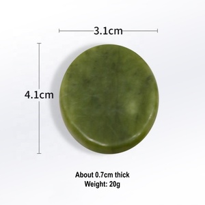 Pierre de massage énergétique en jade vert Xiuyan 100% naturel, pierre de thérapie chaude pour spa, <span class=keywords><strong>yoga</strong></span>, relaxation, OEM, ODM, sur mesure - Product Image 5