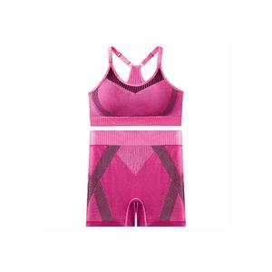 Ensemble 2 pièces de yoga en coton haute performance sans couture pour femmes, vêtements de sport, soutien-gorge et short, vêtements de fitness à motif solide, vêtements de gym en gros - Product Image 3