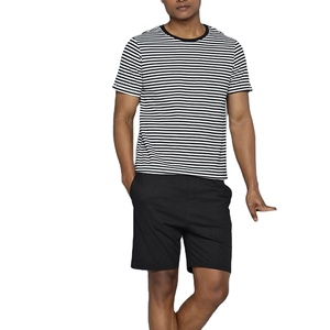 Ensemble T-shirt et short pour homme, style streetwear, imprimé sport, tricoté sur mesure, haute qualité, respirant, 100% coton/polyester, logo personnalisé - Product Image 4