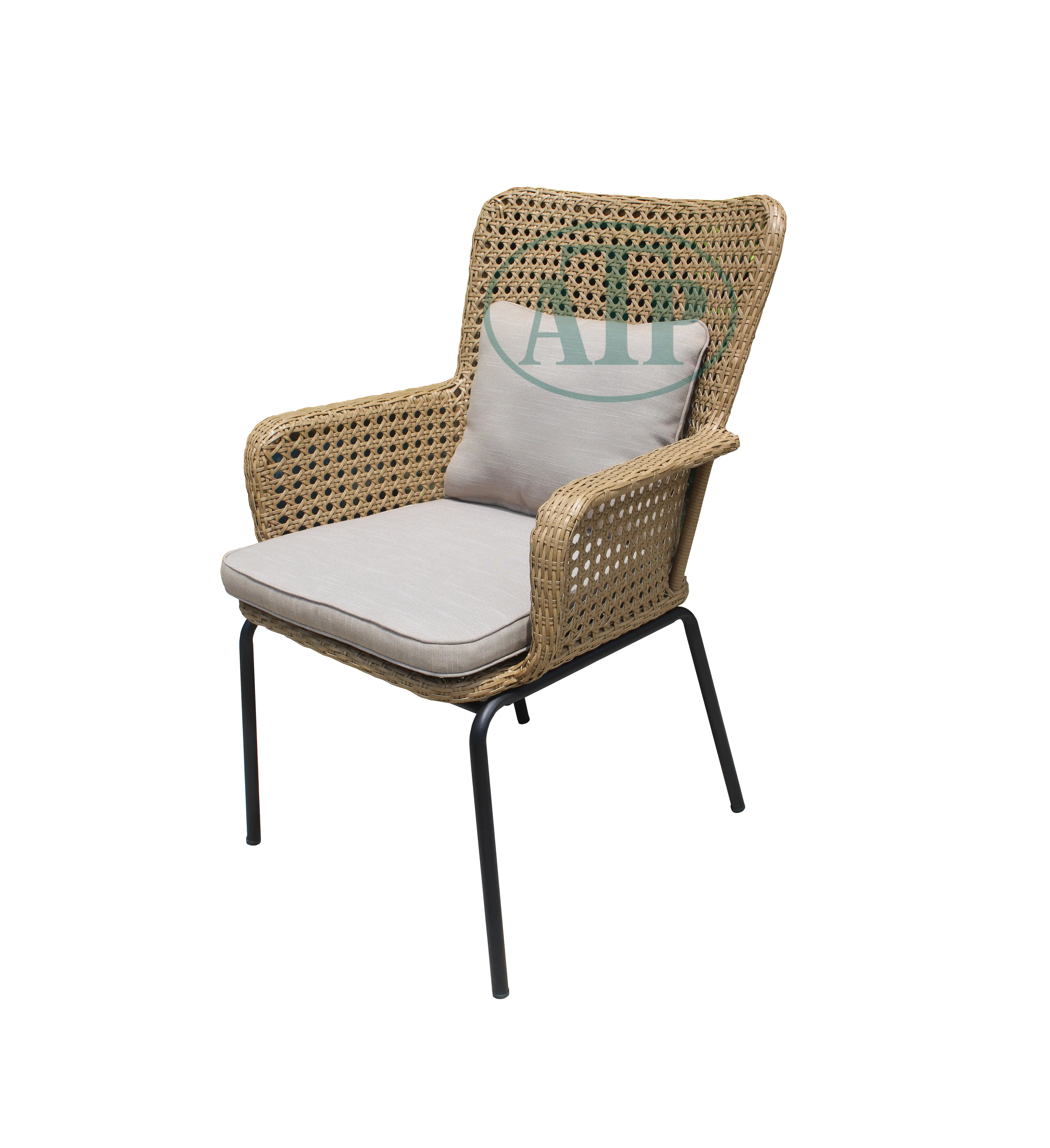 Fashion cheap leisure outdoor furniture dining high back patio rattan dining garden chair