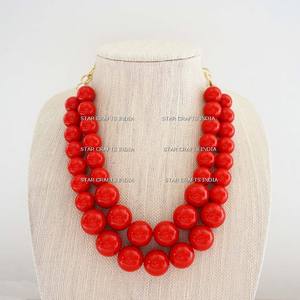 Collar personalizado joyería de moda para mujeres de India collar de resina hecho a mano con aspecto de moda con acabado atractivo - Product Image 3