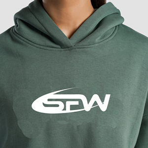 Sweat-shirts pour femmes, surdimensionnés, personnalisés, en coton 100%, avec logo sur le devant, en molleton, streetwear, vêtements d'hiver - Product Image 6