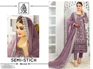 Hermoso vestido Color increíble Alto en demanda Heavy Fox Georgette Salwar Suit & Dupatta con bordado Trabajo a mano Whoman Fashion - Product Image 4