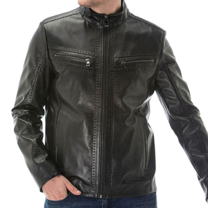Modern Casual <b>Men's</b> Leather <b>Jacket</b>-Front Design High Quality Waterproof & Eco-Friendly High Street Stylish Winter Daily Use - Product Image 1