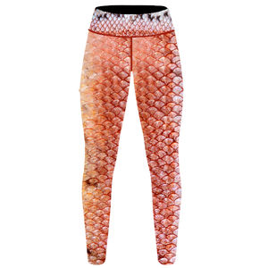 Mallas de pesca de cintura alta para mujer en color sólido estampado gráfico sublimación bordado pantalla e impresión digital - Product Image 5