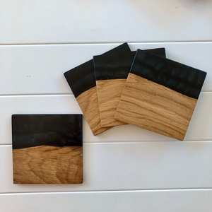 High Quality Dual Tone Wooden Resin <b>Coasters</b>, Handmade Stone <b>Drink</b> <b>Coasters</b> for Stylish Tabletop Protection and Decorative Appea - Product Image 6