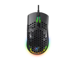 Havit MS1036 Mouse Gamer, lampu latar RGB dapat diisi ulang, Mouse komputer optik untuk Laptop PC ergonomi, Mouse Gaming