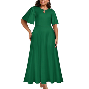 Camiseta Casual playa bolsillos de talla grande Swing suelto nuevo estilo verano señoras Oficina vestido Color sólido lápiz vestidos ropa - Product Image 1