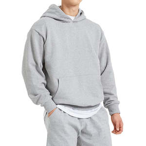 Sudadera con capucha de algodón de gran tamaño de otoño teñida lisa con logotipo bordado personalizado para pedidos de promoción de Marca - Product Image 3