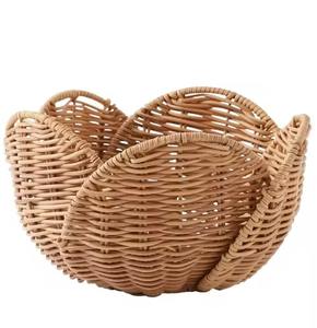 Stylish Unique Rattan <b>Bowl</b> Multipurpose Woven <b>Bowl</b> for Kitchen <b>Snacks</b> Fruits Nuts Salad Tabletop Home Display From INdia - Product Image 5
