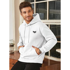OEM Men's <b>White</b> <b>Hoodie</b> Stylish & Comfortable Pullover | Casual Streetwear for All Seasons Soft Cotton Hoodies - Product Image 1