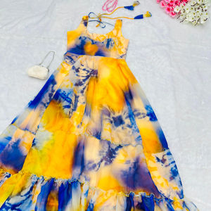 Vestidos Anarkali elegantes de diseñador para mujer, nueva secuencia de bordado pesado, trabajo, fiesta de boda, trajes festivos, traje Salwar Kameez - Product Image 1