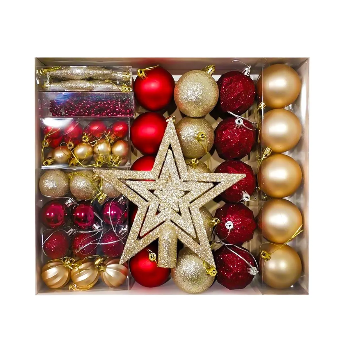 高級カスタム卸売格安クリスマス安物の宝石セット装飾クリスマス装飾品装飾飛散防止プリントクリスマスボール