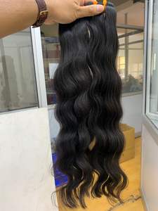 100% paquets de cheveux indiens vierges de qualité russe brute non transformés en vrac extensions humaines Double style de vague dessiné vendeurs en gros - Product Image 5