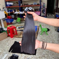 Penjualan laris pemanjangan rambut mentah Vietnam kualitas Premium jalinan rambut kualitas Remy tulang lurus halus kutikula rambut manusia