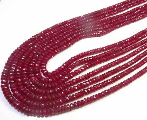 Perles Rondelles de Rubis Rouge Naturel de Haute Qualité 3-5mm 18 Pouces, Perles en Vrac pour Bijoux, Non Traitées, Non Chauffées - Product Image 4
