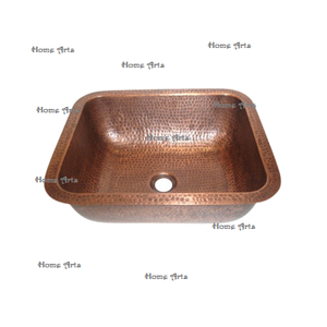 Évier de taille personnalisée de forme carrée avec évier de bassin martelé en cuivre de la meilleure qualité pour la salle de bain et la cuisine - Product Image 4