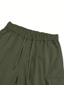 Pantalones cortos de algodón informales ecológicos para hombre con cintura elástica, tela ligera transpirable para ropa de calle de verano - Product Image 6