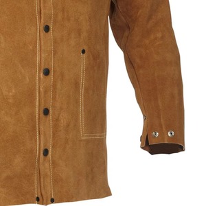 Traje de soldadura de cuero dividido resistente al calor de manga larga Chaquetas y pantalones de trabajo de seguridad con alta protección - Product Image 2