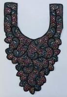 Colliers brodés sur mesure en dentelle miel pour femmes, avec sequins, à coudre, pour vêtements et créateurs de mode
