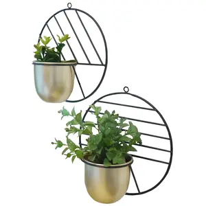 Multiple Reck <b>Gold</b> White Coated Garden <b>Planter</b> Galvanized Flower Pots Metal Pot <b>Planter</b> Bucket Metal Pot <b>Planter</b> for Home Decor - Product Image 3