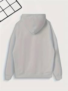 Sudadera con Capucha para Hombre, Diseño Sólido con Cordón Ajustable, Moderna, de Poliéster/Algodón, con Bolsillo, para Invierno - Product Image 2
