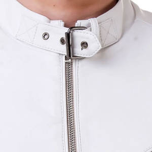 โลโก้ OEM ผู้ชายแจ็คเก็ตหนังกลางแจ้งวินเทจสําหรับขาย / การออกแบบถนนสูงแจ็คเก็ตหนังแฟชั่นผู้ชายระบายอากาศ - Product Image 5