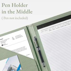 Organizador de Archivos de Negocios de Cuero PU con Múltiples Bolsillos, Cierre Magnético, Bloc de Escritura, Ranuras para Tarjetas, Portaplumas, Tamaño A4, Colores Personalizados - Product Image 3