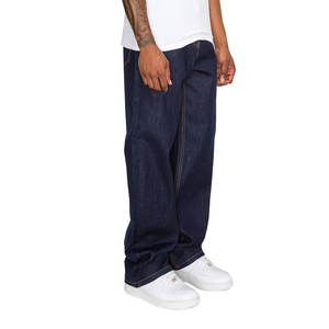Pantalons en jean surdimensionnés pour hommes de haute qualité, décontractés, coupe ample, prix de gros, pantalons en jean surdimensionnés de couleur unie de haute qualité - Product Image 6