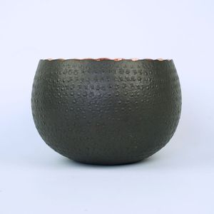 Bandeja de cobre moderna y elegante hecha a mano para bodas o eventos especiales que sirven frutas y dulces decoración sin pies - Product Image 4