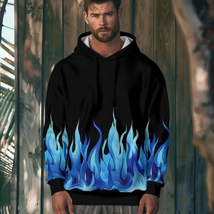 ชุดเซ็ตเสื้อฮู้ดซิปและกางเกงวอร์มผ้าเดนิมทรงโอเวอร์ไซส์สำหรับผู้ชาย สั่งทำได้ คุณภาพสูง พิมพ์ลายแบบซับลิเมชั่น สไตล์สตรีทแวร์ สำหรับฤดูใบไม้ร่วงและฤดูหนาว - Product Image 3