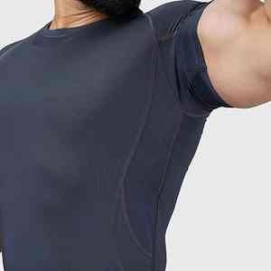 Camiseta de Compresión Deportiva de Alto Rendimiento para Hombre, Spandex/Poliéster, Sin Costuras, Transpirable, Diseño Personalizable para Entrenamiento - Product Image 4