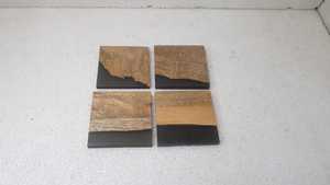 Wholesale Price Top Trending Wood and Resin <b>Coaster</b> <b>Set</b> With Holder for Restaurant Tableware Use Standard Quality - Product Image 6