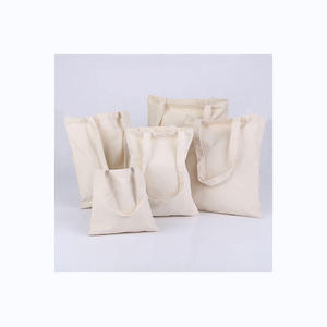 กระเป๋าโท้ทผ้าใบผ้าฝ้ายสีขาวเป็นมิตรกับสิ่งแวดล้อมพร้อมพิมพ์โลโก้สำหรับชอปปิ้ง - Product Image 3