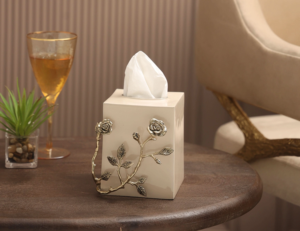 ดอกไม้แสนฉลาดที่วางผ้าเช็ดปากตกแต่งที่ทันสมัยที่วางบนโต๊ะและทิชชู่ที่วางบนโต๊ะรับประทานอาหารบ้านสำนักงาน - Product Image 4