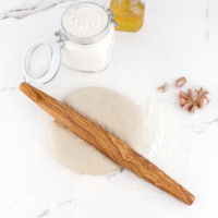 Rouleau à pâtisserie artisanal en bois d'olivier |   Ustensiles de cuisine tunisiens |   Emballage de marque privée