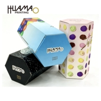 Cajas Plegables Reciclables Ecológicas con Estampado en Relieve para el Día de San Valentín, Mini Cajas Hexagonales para Dulces de Chocolate, Pequeñas y Personalizadas