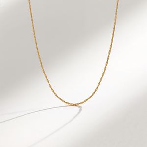 Collar de Cadena de Cable de Oro Sólido de 14K, Joyería Fina de Lujo Unisex, Fabricante OEM Minimalista - Product Image 1