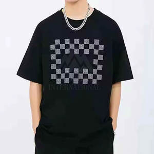 Camisetas de Hombre con Pedrería, Último Diseño de Ropa Urbana, Color Sólido, Talla Adulto - Product Image 4