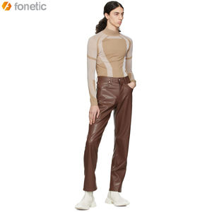 กางเกงหนังลำลองของผู้ชายออกแบบเองได้2022มีซิปกันลมและกันรอยยับ - Product Image 5