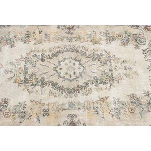 3.8x6.8 ft Vintage Rug, Rug, <b>Brown</b> Floral Rug <b>Wool</b> - Product Image 4