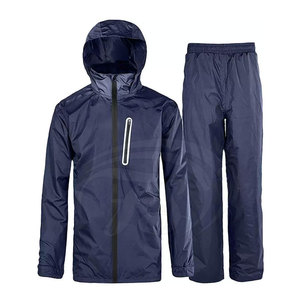 Nouvel Arrivage Conception Personnalisée Respirant Imperméable Polyester Pluie Costume Poitrine Zip Combinaison-Vente en Gros en Ligne Respirant Imperméable - Product Image 1