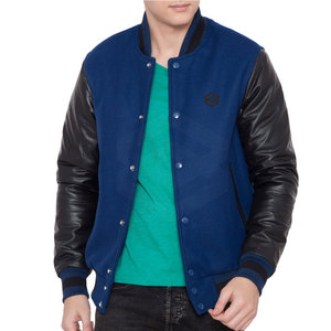 Chaquetas de invierno Letterman cómodas e informales para hombre con mangas de cuero, el mejor diseño con cuello levantado, nuevo para ropa de invierno - Product Image 2