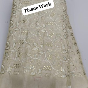 High Quality 44 Width Embroidery <strong>Fabric</strong> Premium Quality for Girls' Fancy Dress &amp; Lehenga Materials Wholesale &amp; Bulk Supply - Product Image 2
