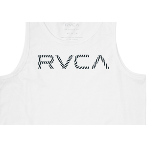 Maglietta senza maniche Radar da uomo RVCA, bianca con stampa, taglia 2XL - Product Image 3