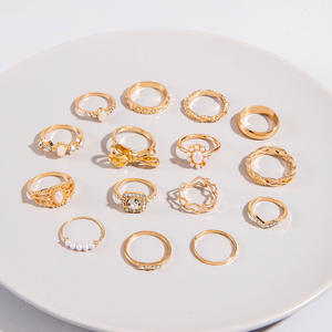 แหวนชุดฝังมุก ดีไซน์ไม่ซ้ำใคร ขายดี ชุบทอง/เงิน ลายบิดเกลียว รูปหัวใจ ผีเสื้อ รับผลิตตามแบบ ODM สำหรับงานแต่งงาน งานหมั้น ทำจากโลหะผสม - Product Image 3